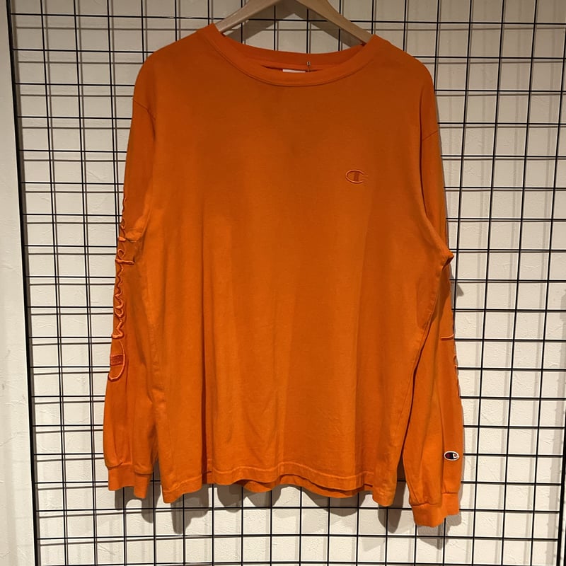 Champion チャンピオン 長袖Tシャツ スクリプトロゴ刺繍 ロンT ロング