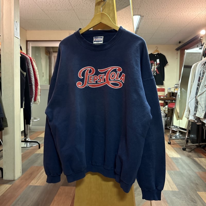 90s Hanes PEPSI COLA 復刻ロゴ スウェットシャツ ペプシコーラ