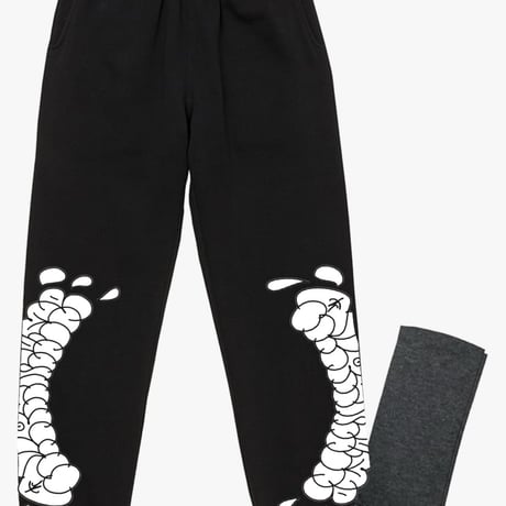 【受注生産】ALL PAIN 4 ME SWEAT PANTS / BLAQ & WHITE【説明欄熟読必須】