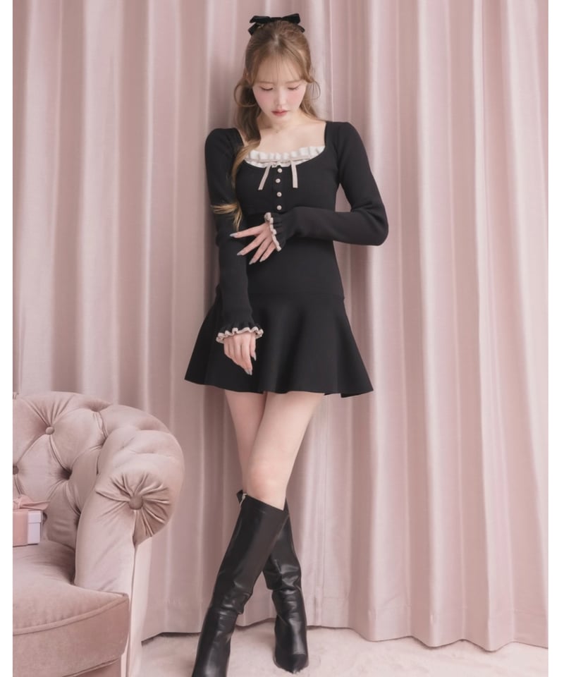 ホイップフリルミニニットワンピース | DOLCELICHE（ドルチェリーチェ）