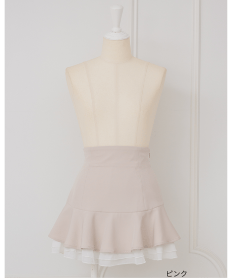 シフォンティアードミニスカート