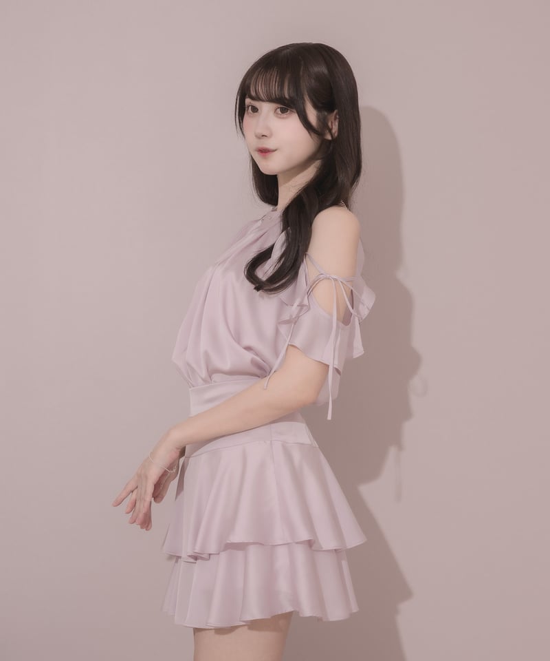 ビジュー付きティアードセットアップ | DOLCELICHE（ドルチェリーチェ）
