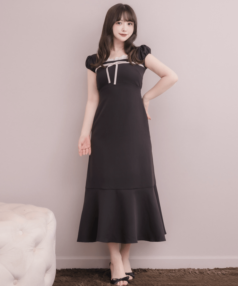 極美品☆大きいサイズ☆Mマーリエルカセット☆ギャザースリーブワンピース ☆19号 極美品☆大きいサイズ☆Mマーリエルカセット☆ギャザースリーブ