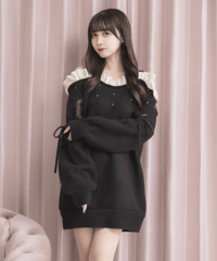 フロントホックオフショルダーワンピース | DOLCELICHE（ドルチェ