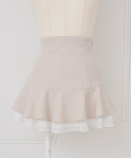 シフォンティアードミニスカート