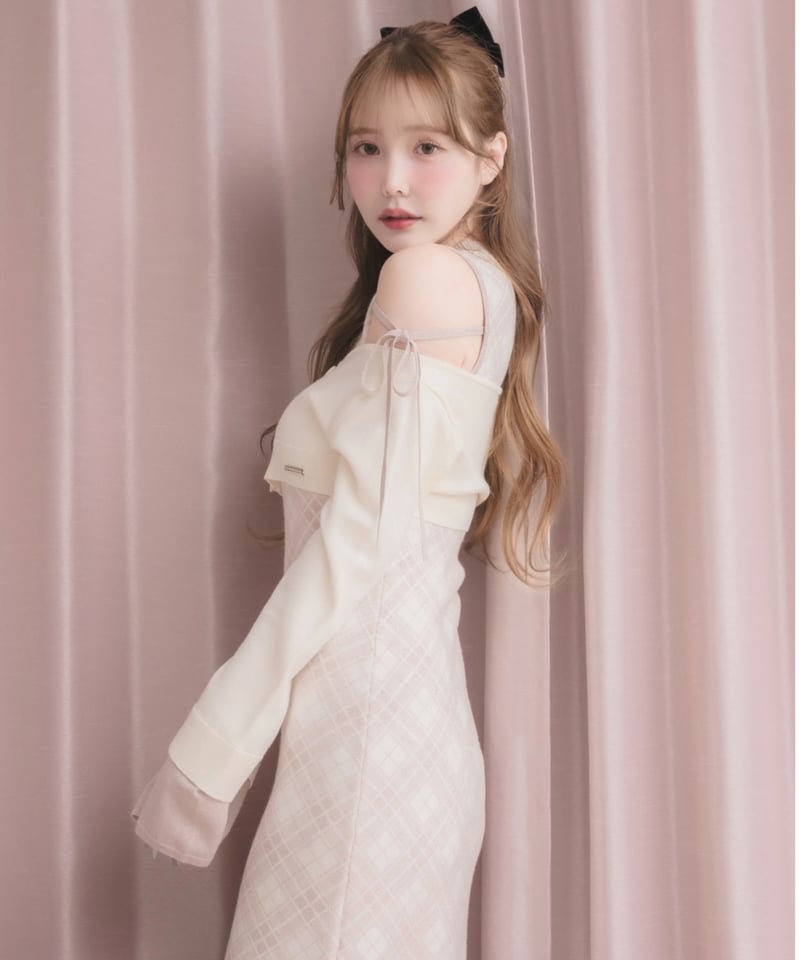 トップス付きチェックニットワンピース | DOLCELICHE（ドルチェリーチェ）