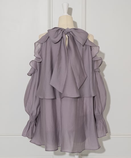 バックリボンシフォンセットアップ