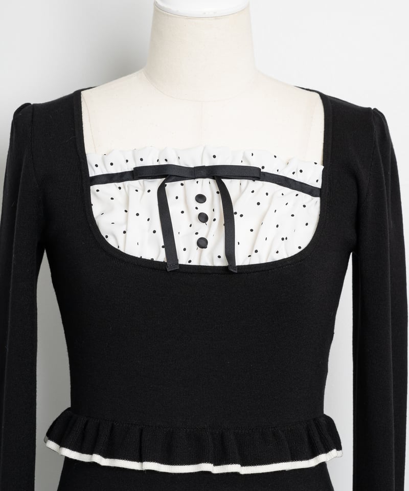 ラウンドフリルニットワンピース | DOLCELICHE（ドルチェリーチェ）