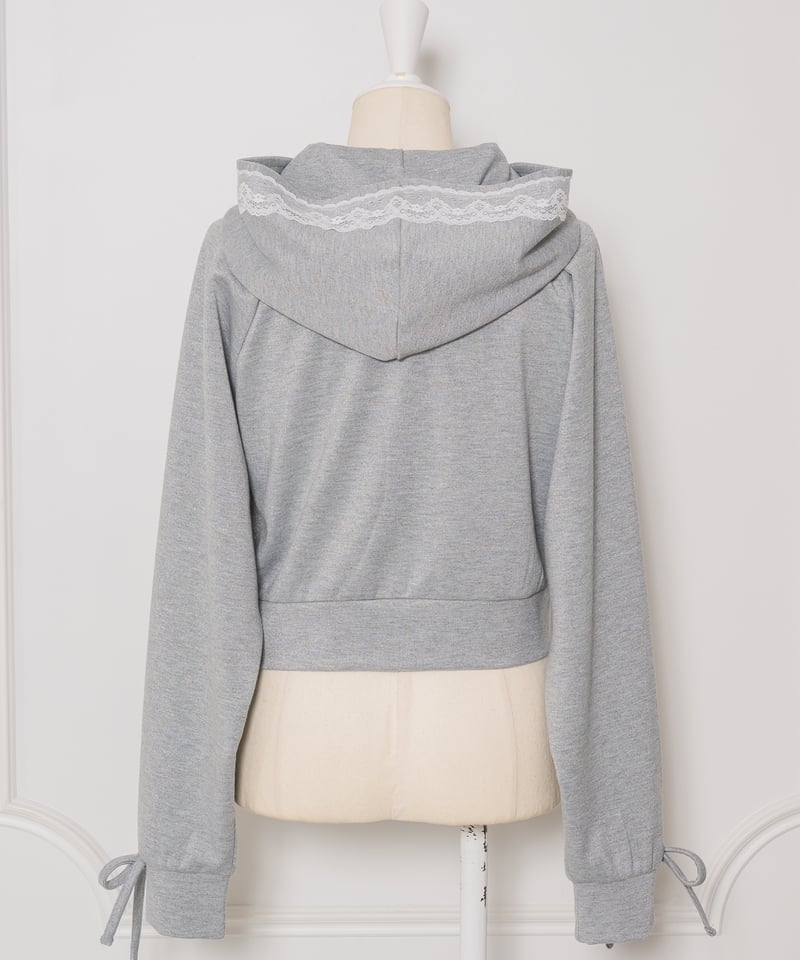 レースドッキングラメZIPパーカー | DOLCELICHE（ドルチェリーチェ）