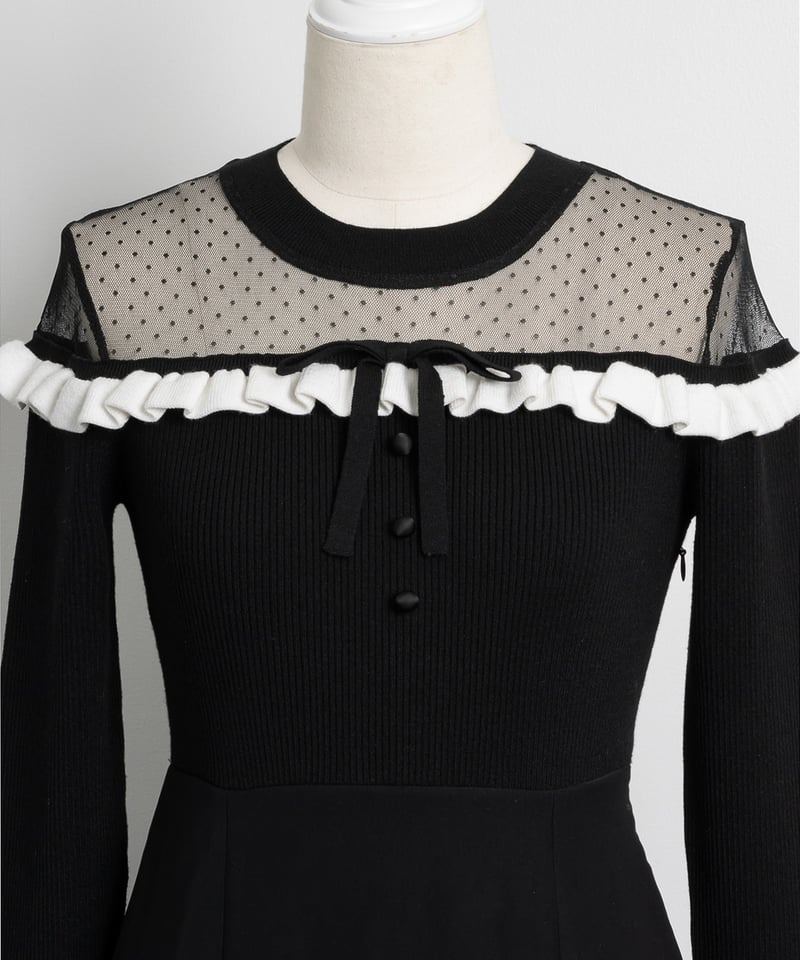 デコルテチュールドッキングワンピース | DOLCELICHE（ドルチェリーチェ）