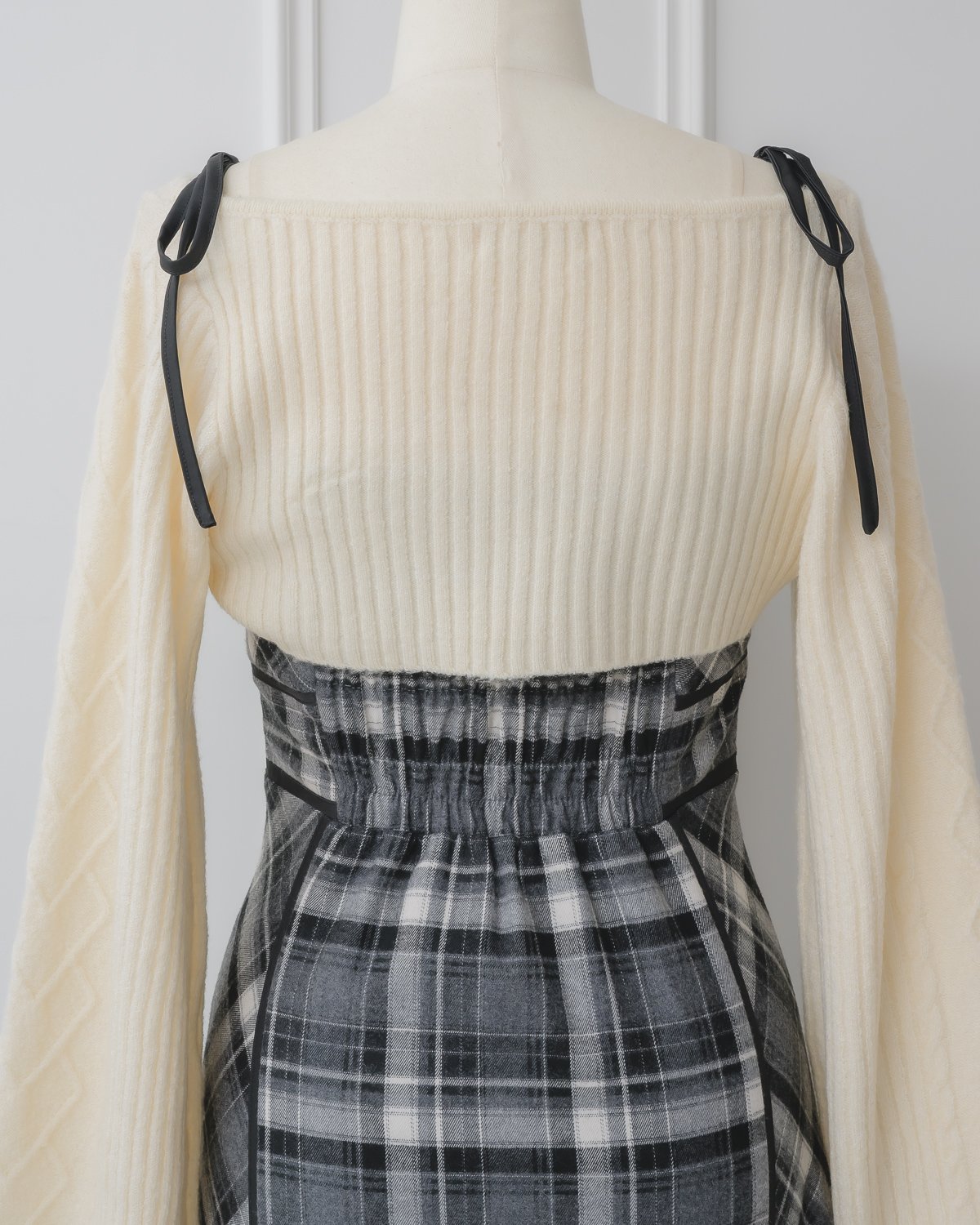 ニットトップス×チェックワンピースセット | DOLCELICHE（ドルチェ