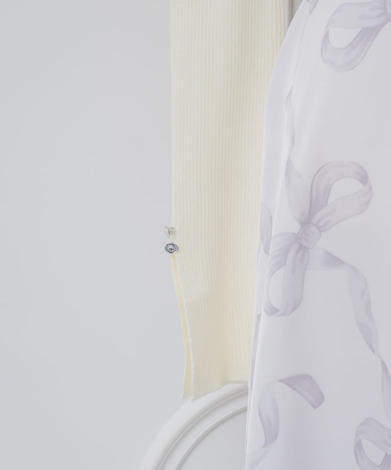 DOLCELICHE ニットトップス×リボンプリントワンピース ニットトップス×リボンプリントワンピース | DOLCELICHE（ドルチェ