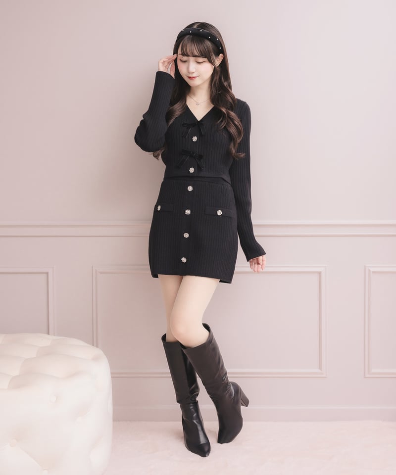 ローチェ　セットアップ ビジューボタンセットアップ | DOLCELICHE（ドルチェリーチェ）