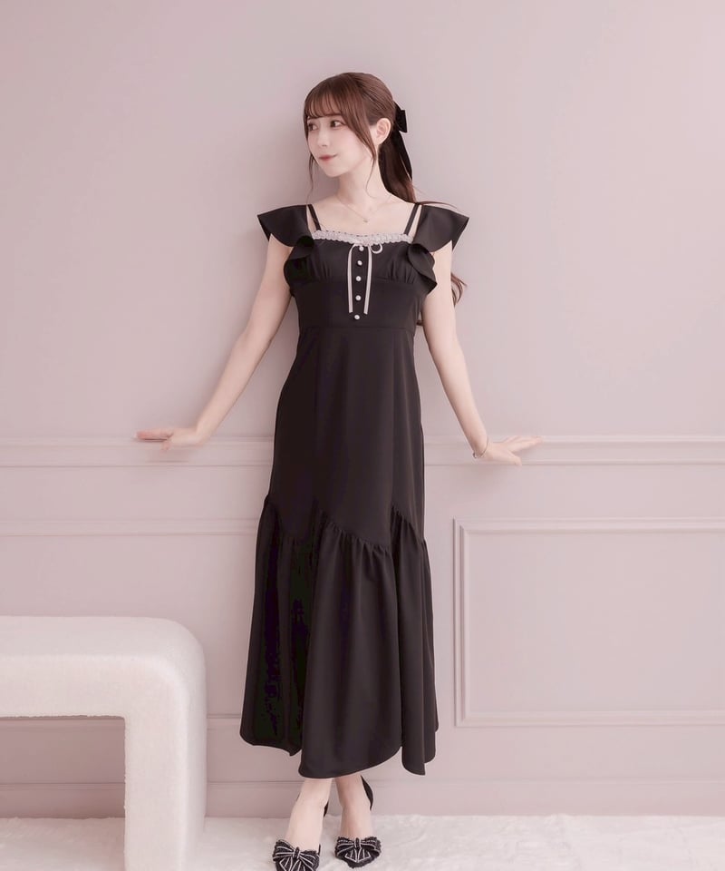 DOLCE LICHE イレギュラーヘムティアードワンピース fit=scale-down,w=1200