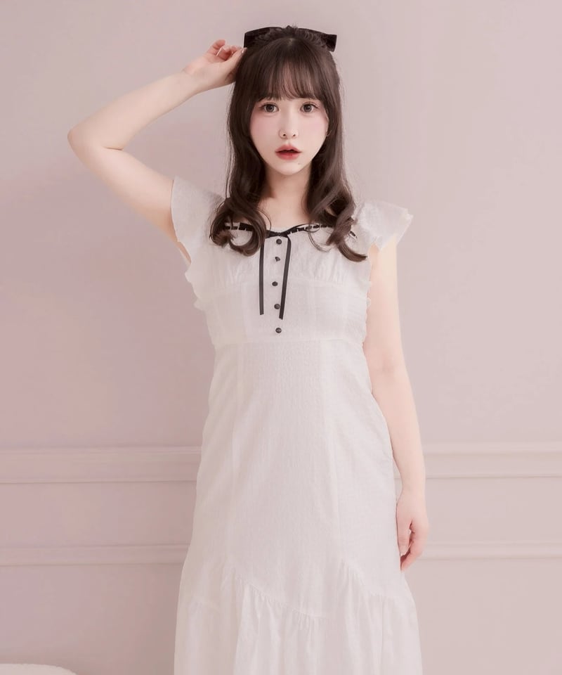 DOLCELICHE ドルチェリーチェ カットワークワンピース ホワイトチェック カットワークワンピース | DOLCELICHE（ドルチェリーチェ）
