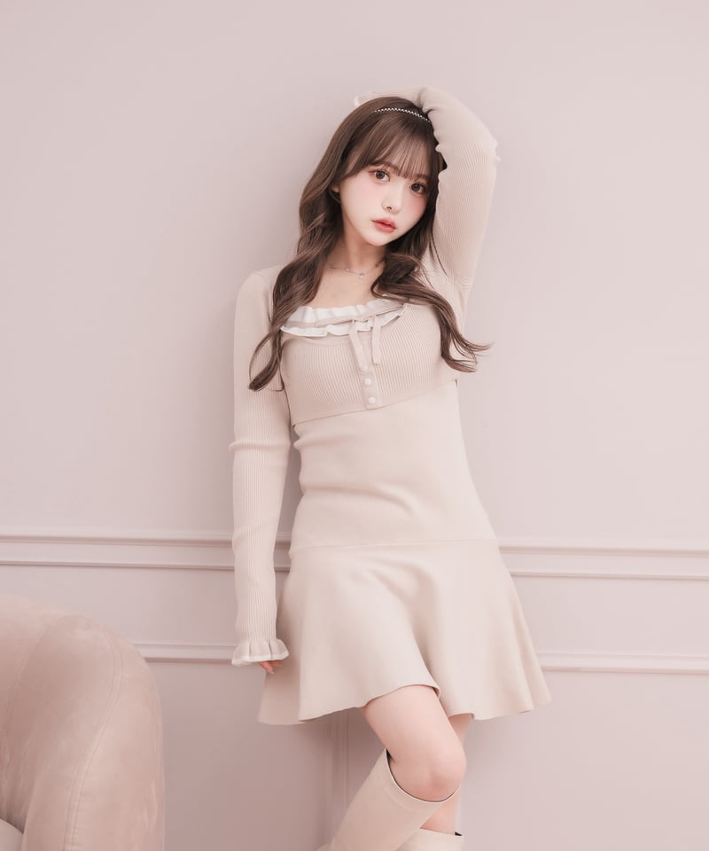 ホイップフリルミニニットワンピース | DOLCELICHE（ドルチェリーチェ）