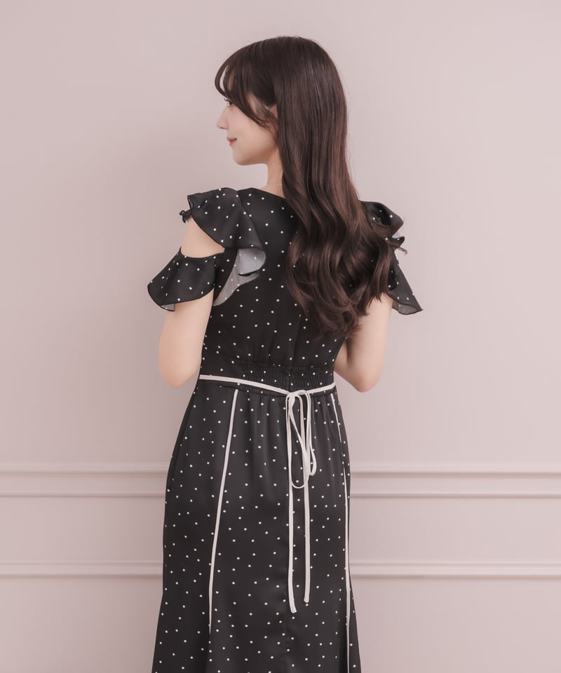 ショルダーフリルドットワンピース | DOLCELICHE（ドルチェリーチェ）