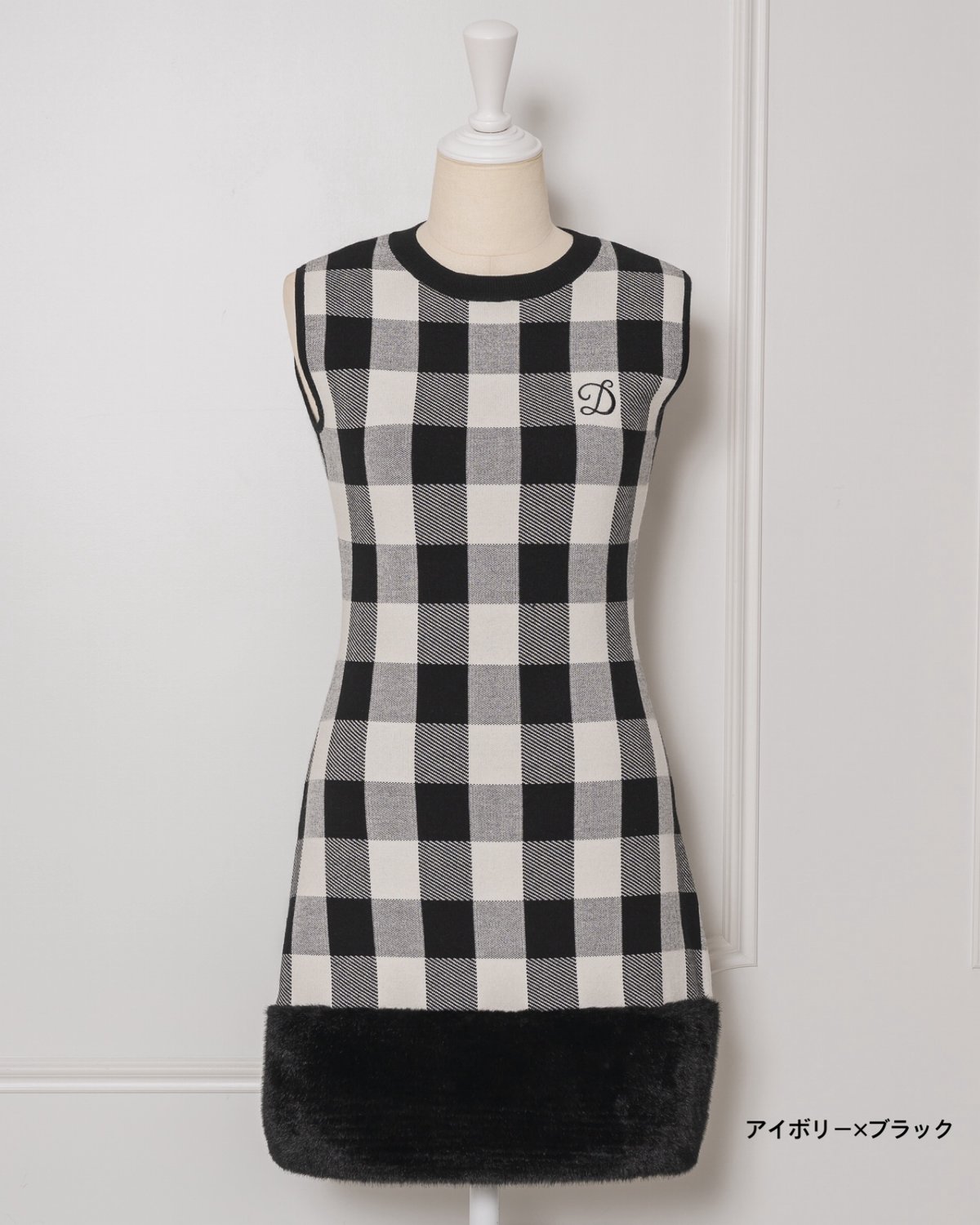 DOLCELICHE ドルチェリーチェ ワンピース　チェック DOLCELICHE ドルチェリーチェ カットワークワンピース ホワイト