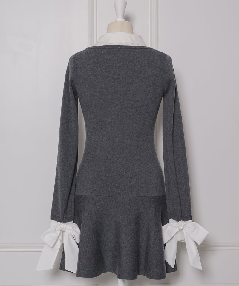 シャツレイヤードミニニットワンピース | DOLCELICHE（ドルチェリーチェ）