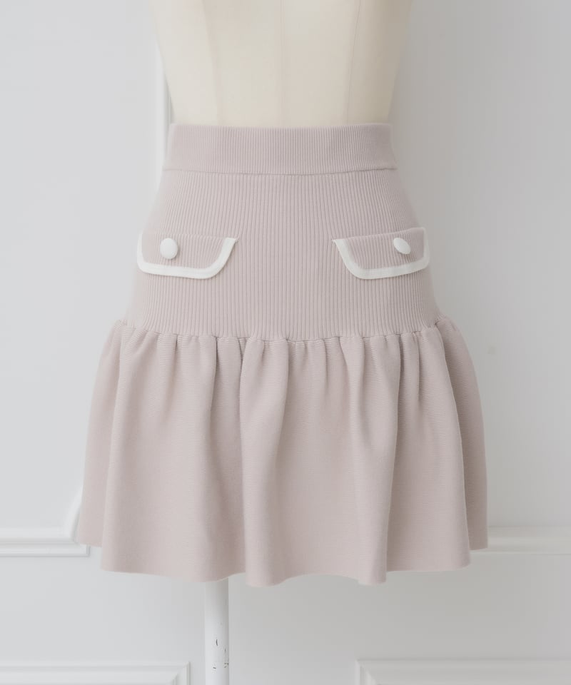 バイカラーリボンミニスカートセットアップ | DOLCELICHE（ドルチェ