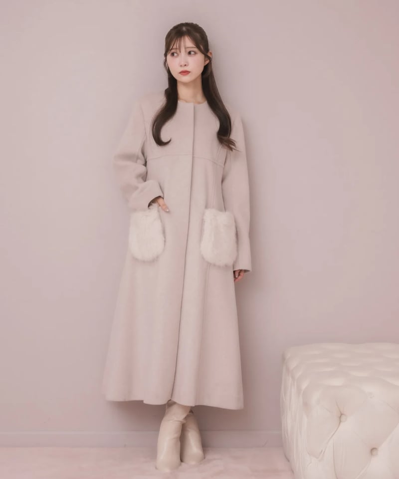 3wayリボンティペットロングコート | DOLCELICHE（ドルチェリーチェ）