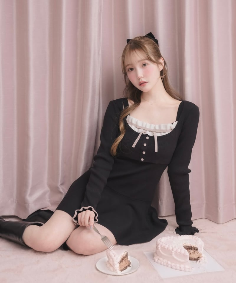 ホイップフリルミニニットワンピース | DOLCELICHE（ドルチェリーチェ）