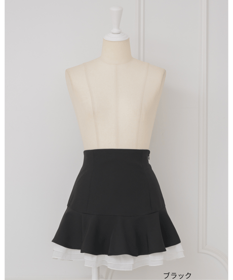 シフォンティアードミニスカート