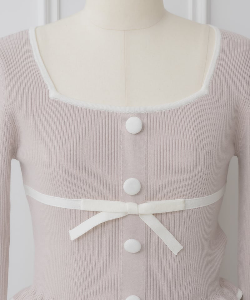 バイカラーリボンミニスカートセットアップ | DOLCELICHE（ドルチェ