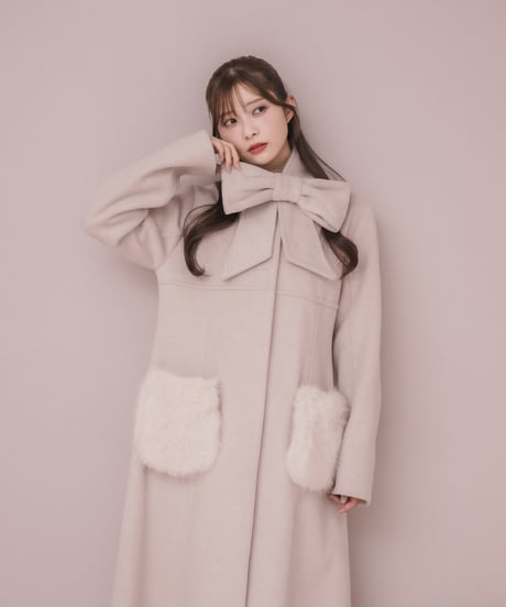 3wayリボンティペットロングコート