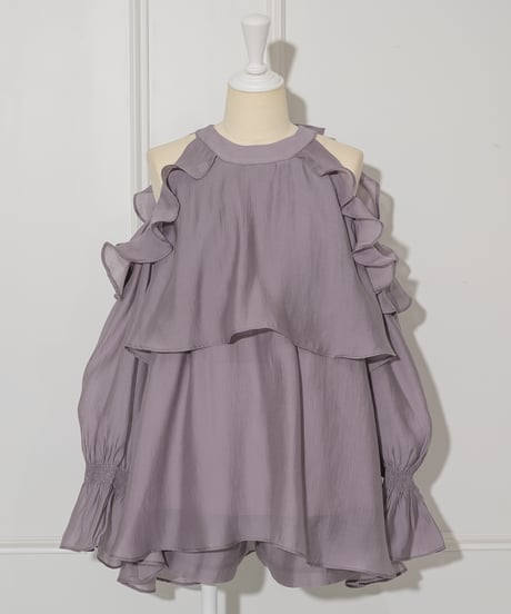 バックリボンシフォンセットアップ