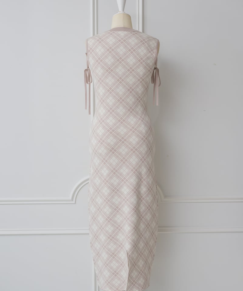 トップス付きチェックニットワンピース | DOLCELICHE（ドルチェリーチェ）