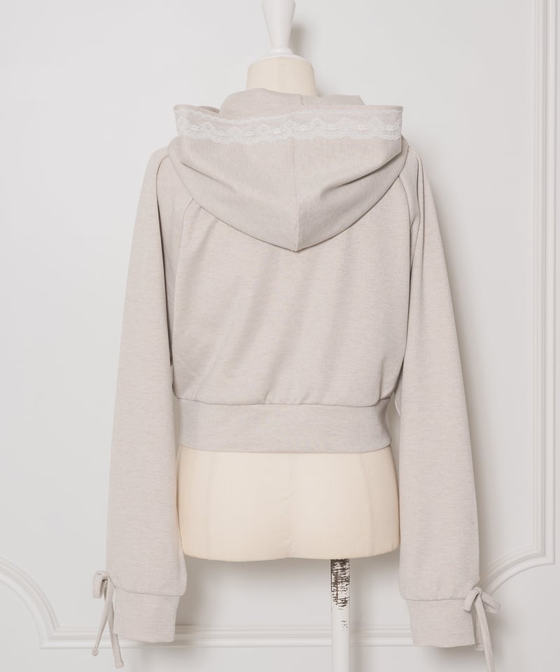 レースドッキングラメZIPパーカー | DOLCELICHE（ドルチェリーチェ）