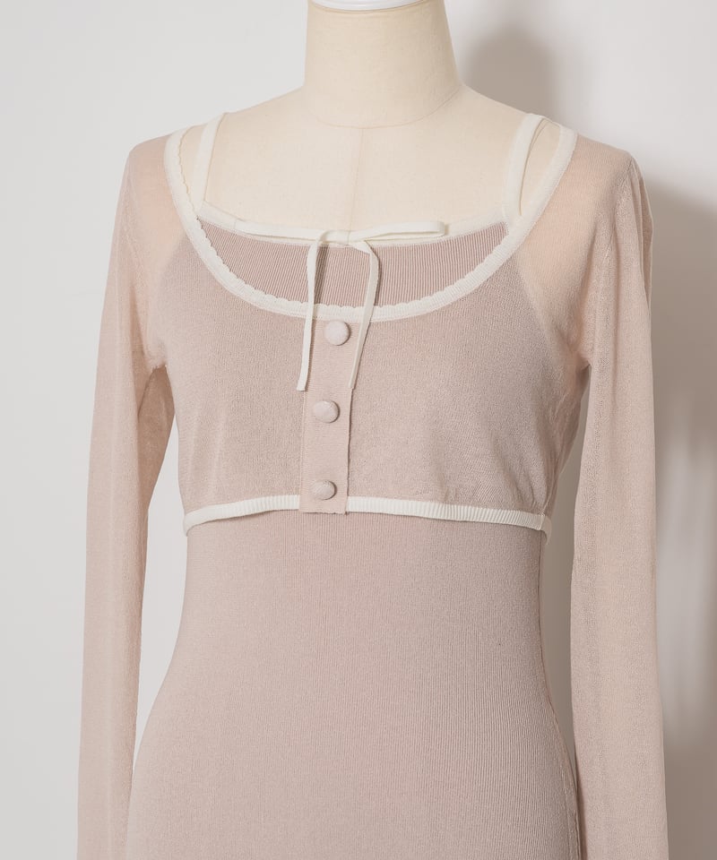 dolceliche マイクロトップスセットニットワンピース マイクロトップスセットニットワンピース | DOLCELICHE