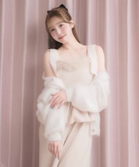 FURネックラインロンパース