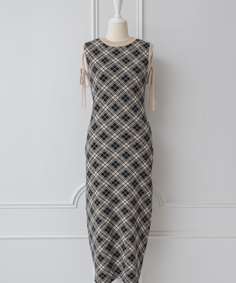 DOLCELICHE ドルチェリーチェ ワンピース トップス付きチェックニットワンピース | DOLCELICHE（ドルチェリーチェ）