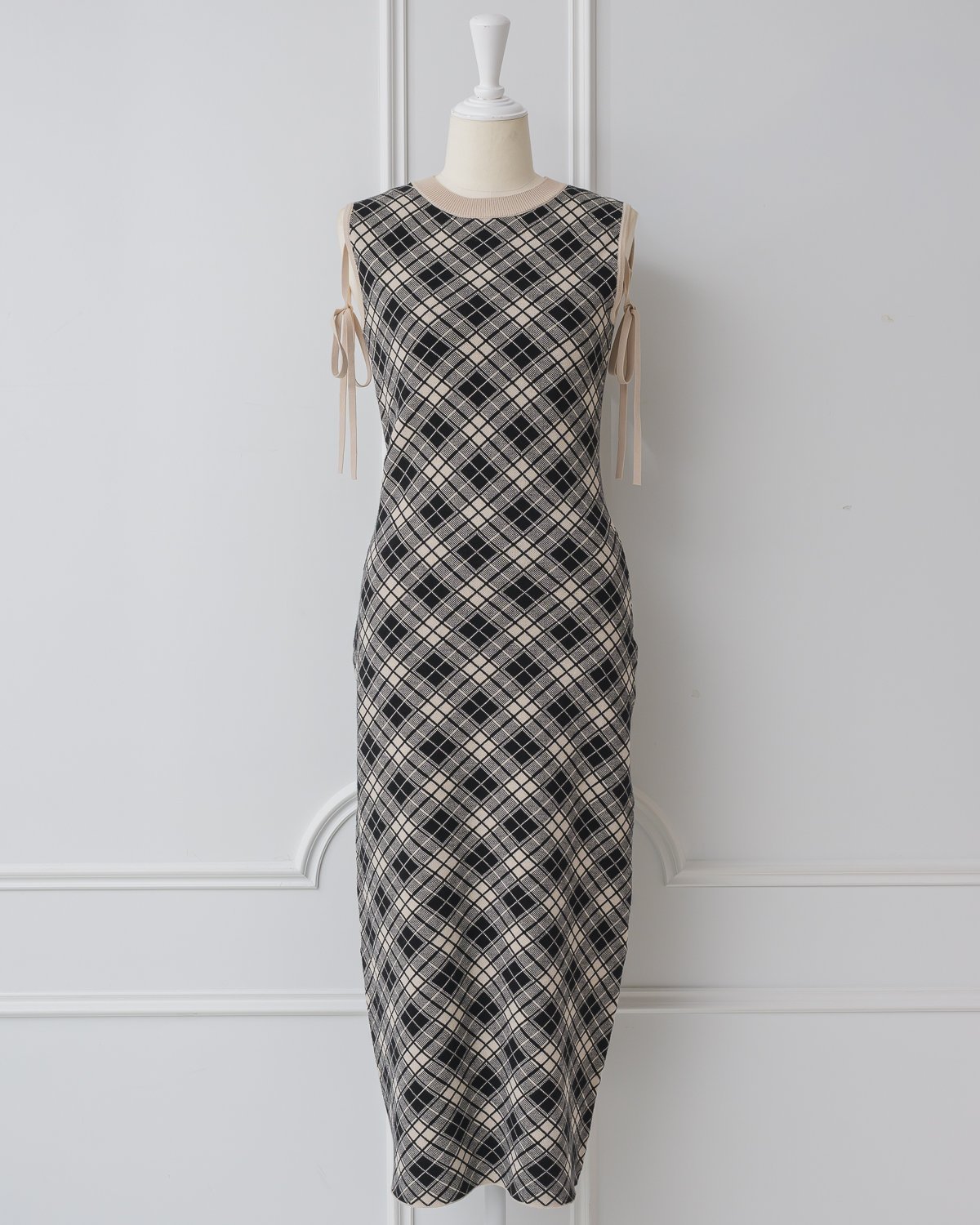 トップス付きチェックニットワンピース | DOLCELICHE（ドルチェリーチェ）