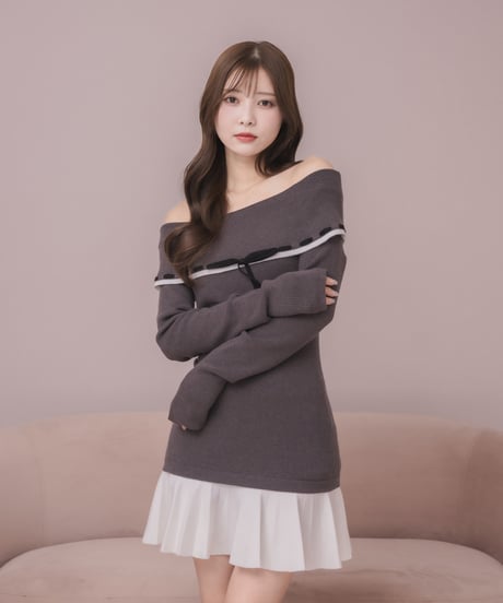 マイクロトップスセットニットワンピース ♡DOLCELICHE マイクロトップスセットニットワンピース | DOLCELICHE