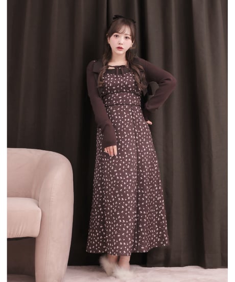 ボレロ付きチェリーハートワンピース