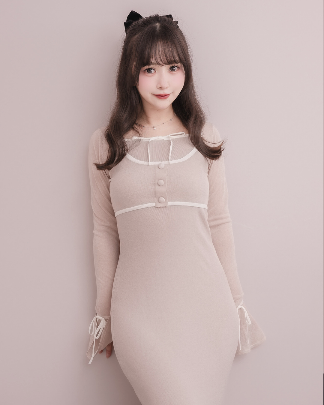 DOLCELICHE ドルチェリーチェ ワンピース　チェック マイクロトップスセットニットワンピース | DOLCELICHE