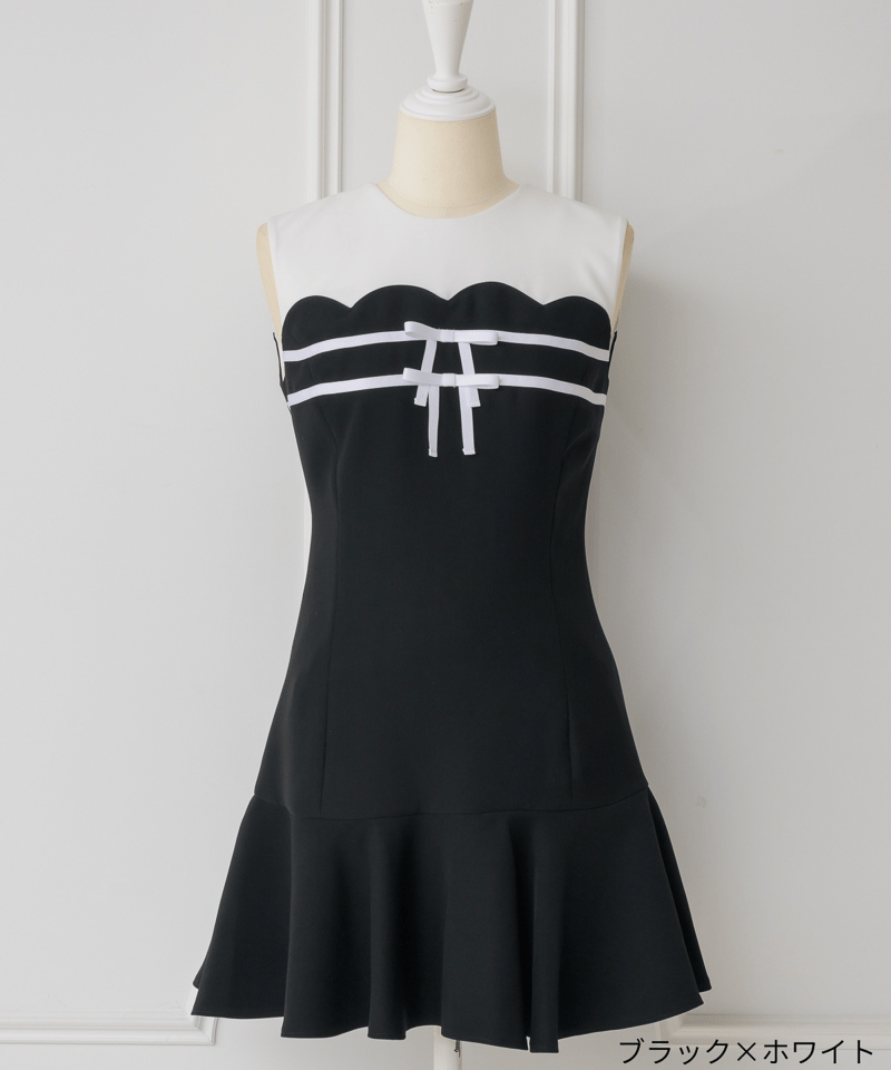 エラディエ　スカラップミニワンピ スカラップミニワンピース | DOLCELICHE（ドルチェリーチェ）