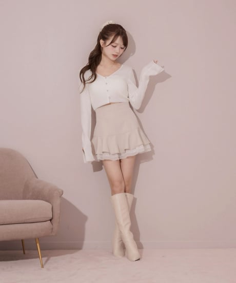 シフォンティアードミニスカート