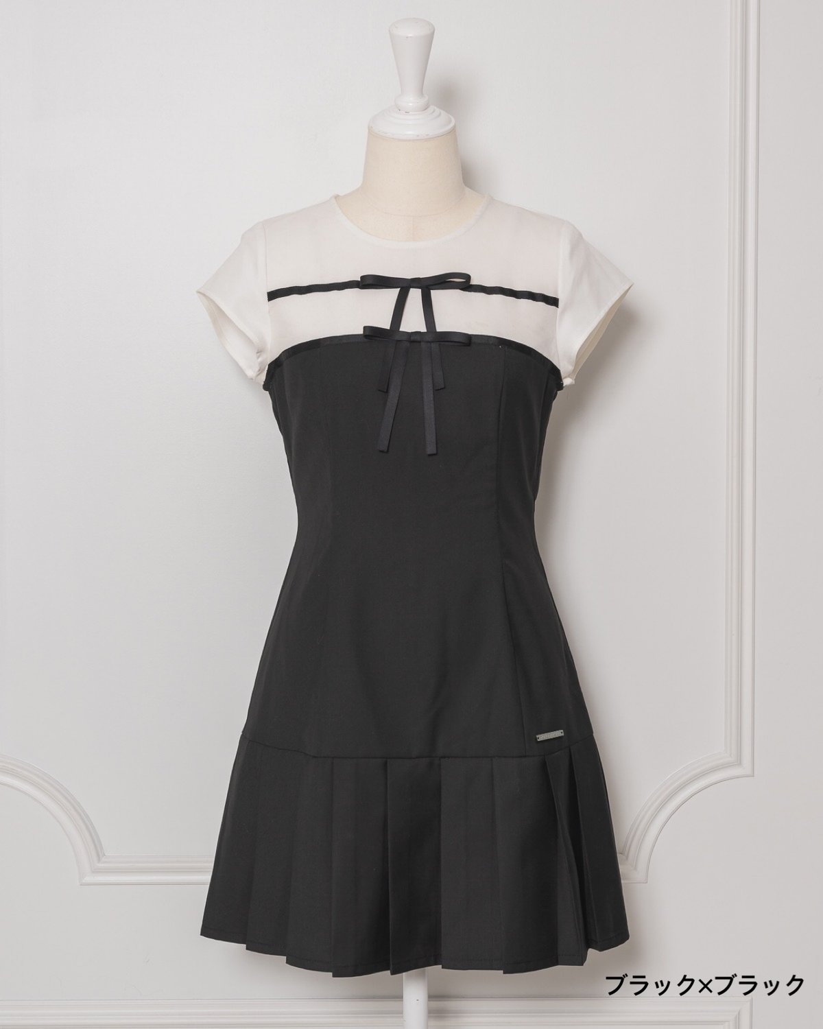 バイカラープリーツミニワンピース | DOLCELICHE（ドルチェリーチェ）