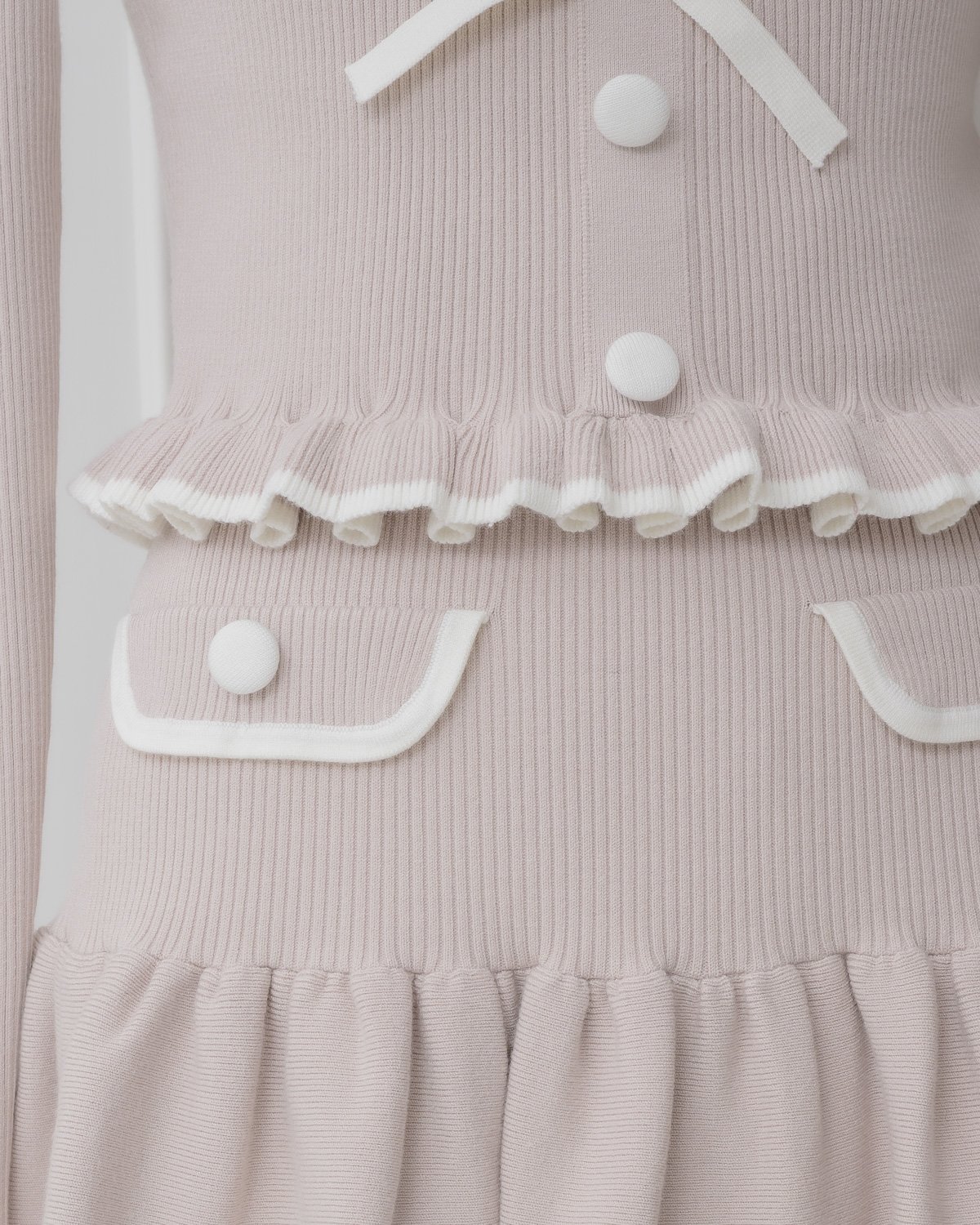 バイカラーリボンミニスカートセットアップ | DOLCELICHE（ドルチェ