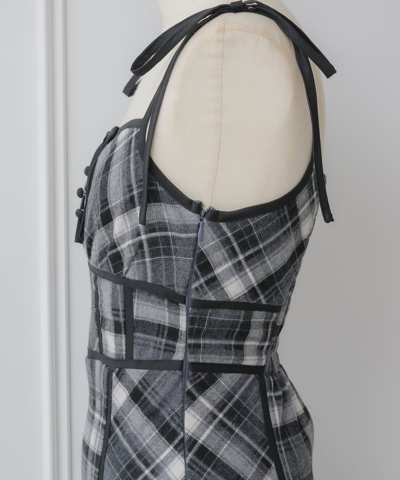 ニットトップス×チェックワンピースセット | DOLCELICHE（ドルチェ