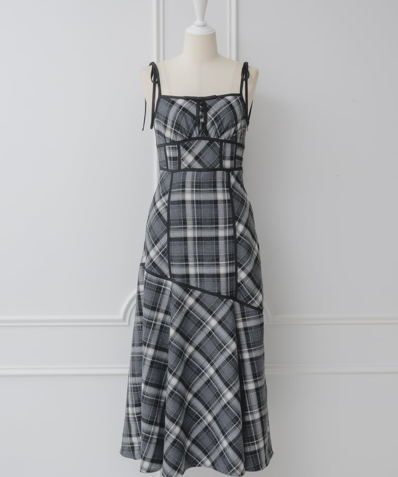 ニットトップス×チェックワンピースセット | DOLCELICHE（ドルチェ