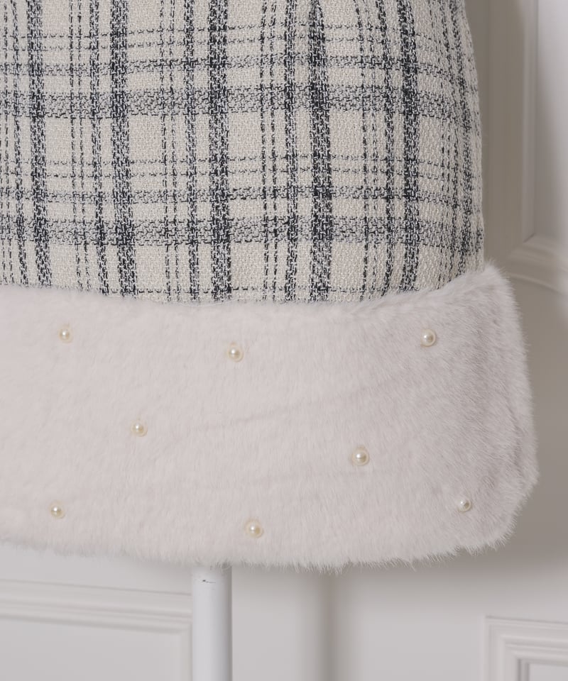 パール付きファーミニスカート | DOLCELICHE（ドルチェリーチェ）