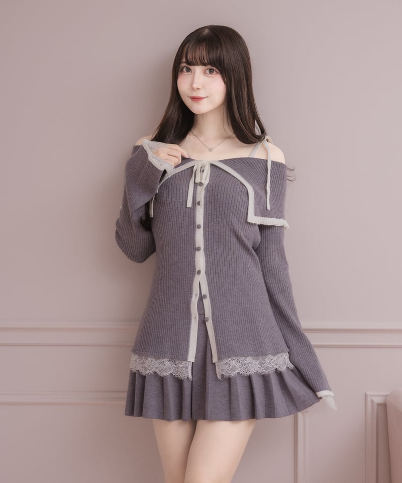 ビッグカラートップスミニスカートセットアップ | DOLCELICHE