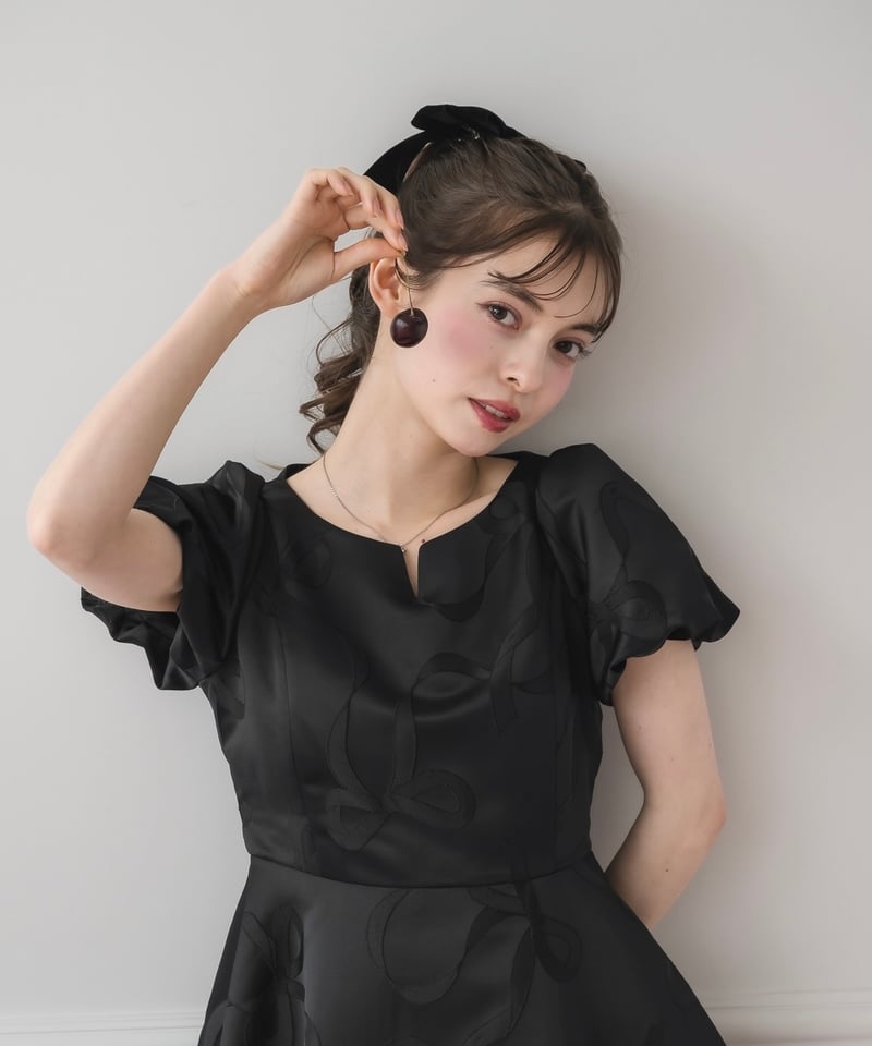 リボンジャガードミニワンピース | DOLCELICHE（ドルチェリーチェ）