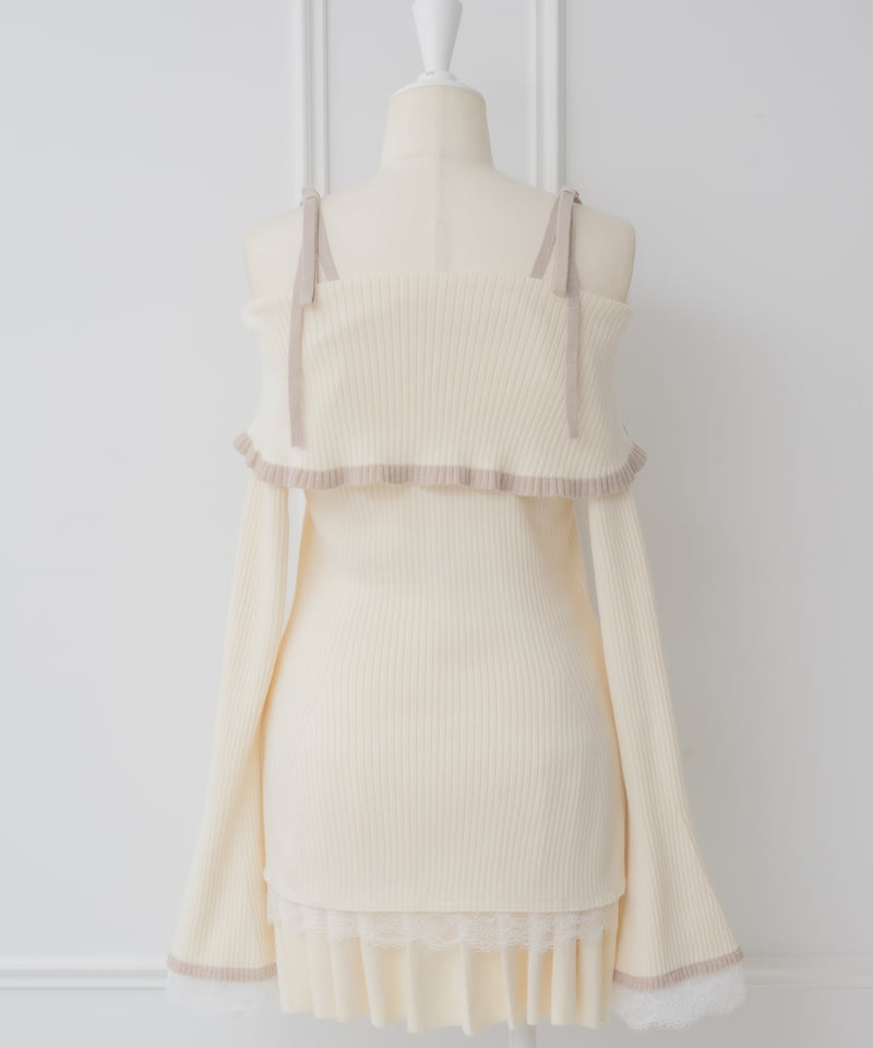 ★週末価格★　白無垢セット ビッグカラートップスミニスカートセットアップ | DOLCELICHE