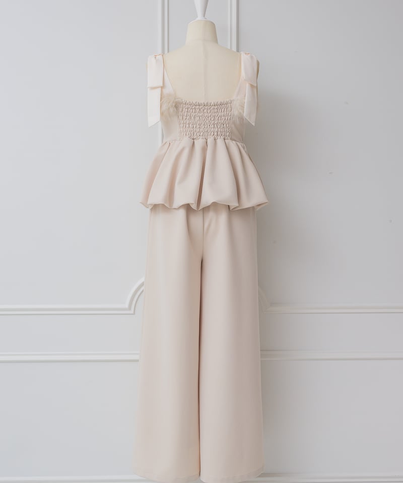 新品未使用！ドルチェリーチェ　FURネックラインロンパース　ベージュ FURネックラインロンパース | DOLCELICHE（ドルチェリーチェ）